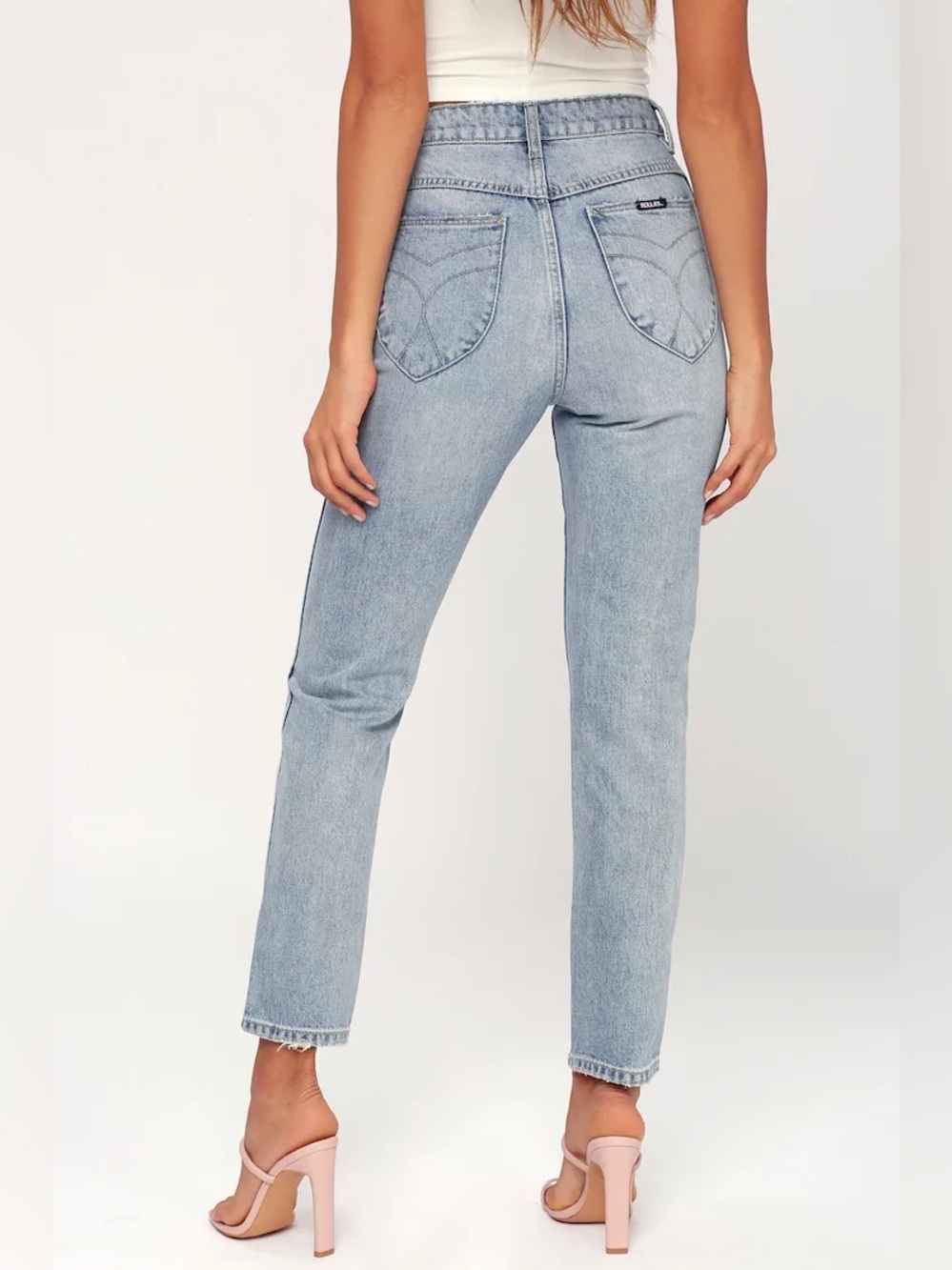 Rollas & Urban Outfitters Dusters High Rise Relaxed Light Wash Jeans Straight